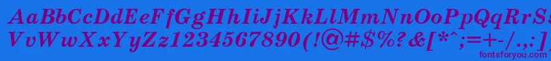 Schoolt Font – Purple Fonts on Blue Background