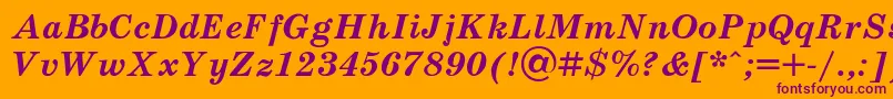 Schoolt Font – Purple Fonts on Orange Background