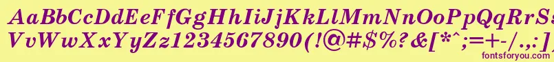 Schoolt Font – Purple Fonts on Yellow Background