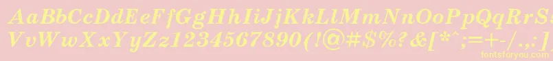 Schoolt Font – Yellow Fonts on Pink Background