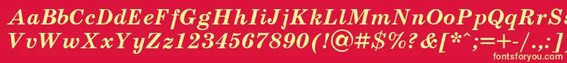 Schoolt Font – Yellow Fonts on Red Background