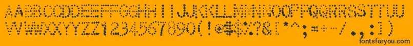 32-Schriftart – Schwarze Schriften auf orangefarbenem Hintergrund