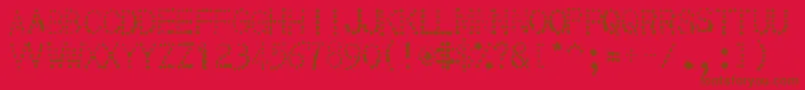 32 Font – Brown Fonts on Red Background