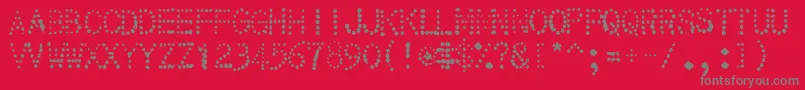 Police 32 – polices grises sur fond rouge