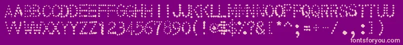 32 Font – Pink Fonts on Purple Background