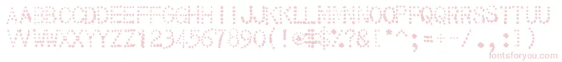32 Font – Pink Fonts on White Background