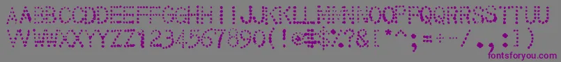 32 Font – Purple Fonts on Gray Background