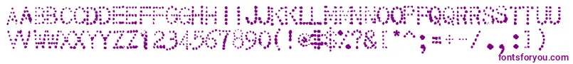 32 Font – Purple Fonts on White Background