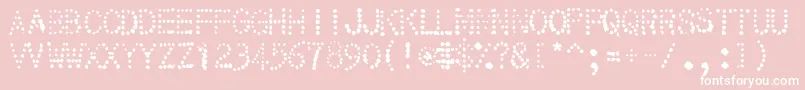 32 Font – White Fonts on Pink Background