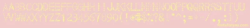 32 Font – Yellow Fonts on Pink Background