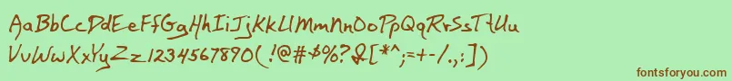BaileyMf Font – Brown Fonts on Green Background