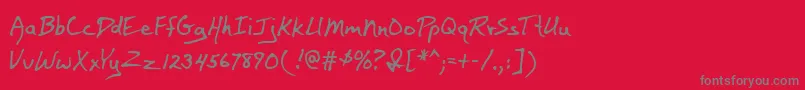BaileyMf Font – Gray Fonts on Red Background