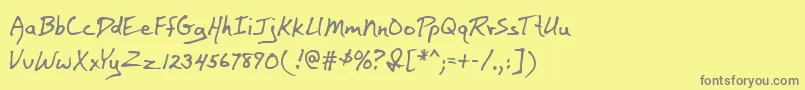 BaileyMf Font – Gray Fonts on Yellow Background