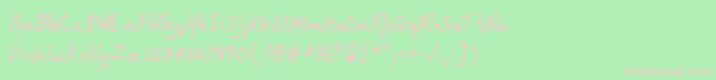 BaileyMf Font – Pink Fonts on Green Background