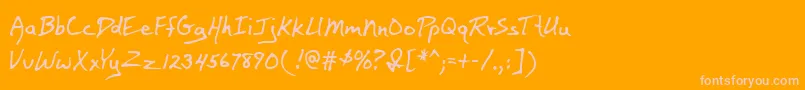 BaileyMf Font – Pink Fonts on Orange Background