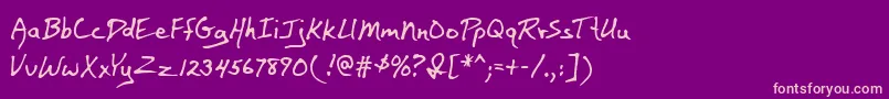 BaileyMf Font – Pink Fonts on Purple Background