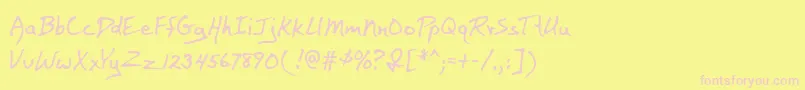 BaileyMf Font – Pink Fonts on Yellow Background
