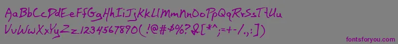 BaileyMf Font – Purple Fonts on Gray Background