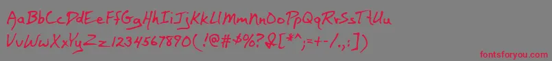 BaileyMf Font – Red Fonts on Gray Background