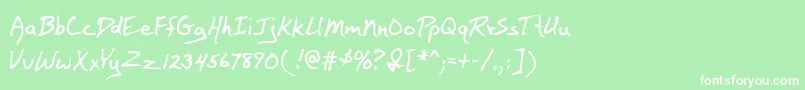 BaileyMf Font – White Fonts on Green Background