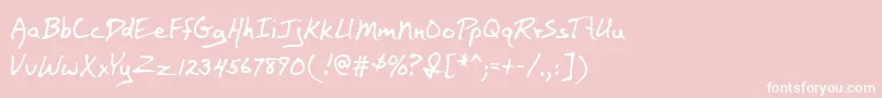 BaileyMf Font – White Fonts on Pink Background