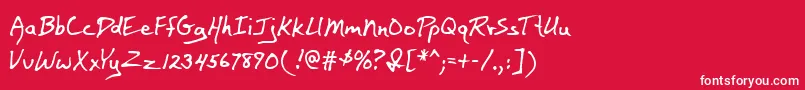 BaileyMf Font – White Fonts on Red Background