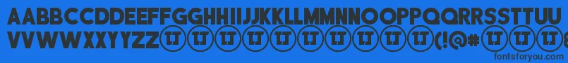 DisciplinaPersonalUse Font – Black Fonts on Blue Background