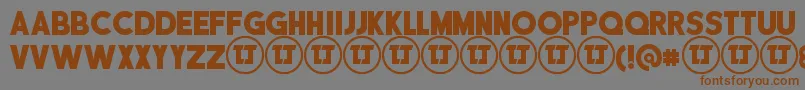 DisciplinaPersonalUse Font – Brown Fonts on Gray Background