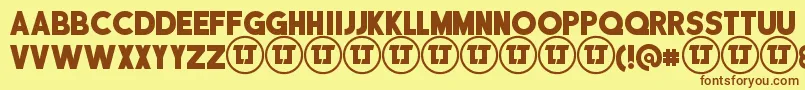 DisciplinaPersonalUse Font – Brown Fonts on Yellow Background