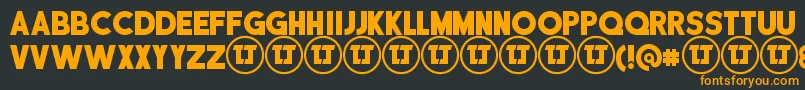 DisciplinaPersonalUse Font – Orange Fonts on Black Background