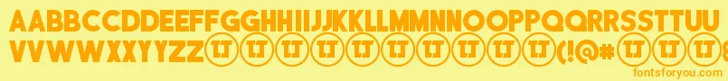 DisciplinaPersonalUse Font – Orange Fonts on Yellow Background
