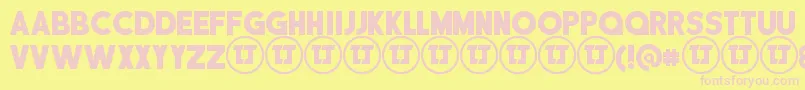 DisciplinaPersonalUse Font – Pink Fonts on Yellow Background