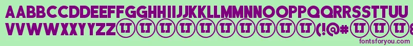 DisciplinaPersonalUse Font – Purple Fonts on Green Background