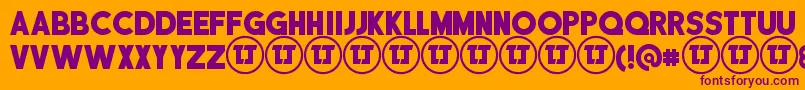 DisciplinaPersonalUse Font – Purple Fonts on Orange Background
