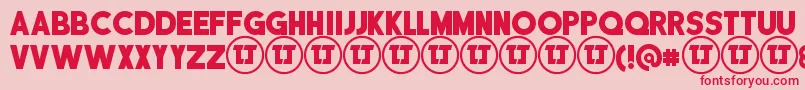 Fonte DisciplinaPersonalUse – fontes vermelhas em um fundo rosa