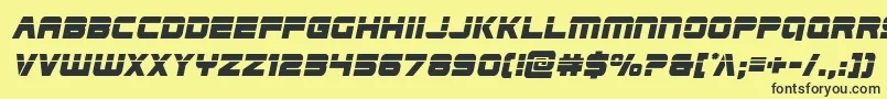 Edgeracerlaserital2 Font – Black Fonts on Yellow Background