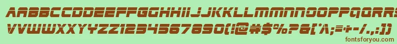 Edgeracerlaserital2 Font – Brown Fonts on Green Background