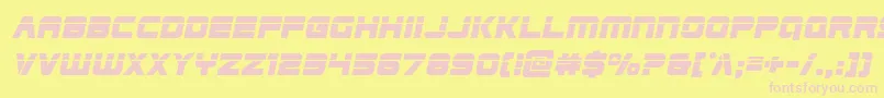 Edgeracerlaserital2-fontti – vaaleanpunaiset fontit keltaisella taustalla