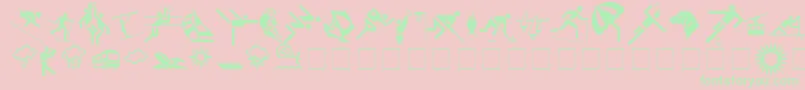 SignsNormal Font – Green Fonts on Pink Background