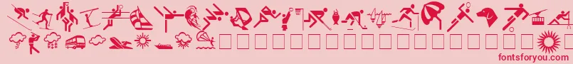 fuente SignsNormal – Fuentes Rojas Sobre Fondo Rosa