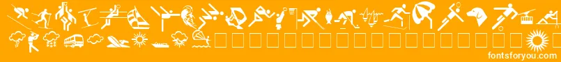 Шрифт SignsNormal – белые шрифты на оранжевом фоне