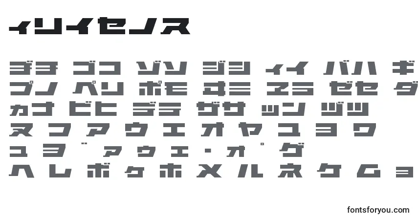 A fonte Elepkr – alfabeto, números, caracteres especiais