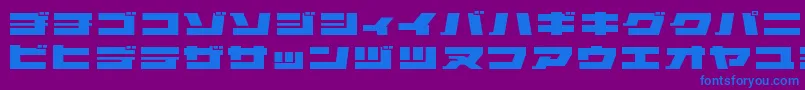 フォントElepkr – 紫色の背景に青い文字