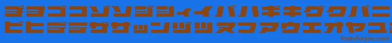 Elepkr Font – Brown Fonts on Blue Background