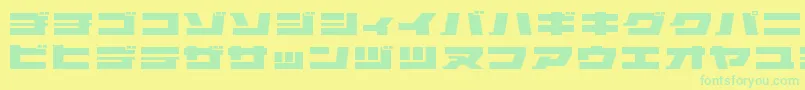 Elepkr Font – Green Fonts on Yellow Background