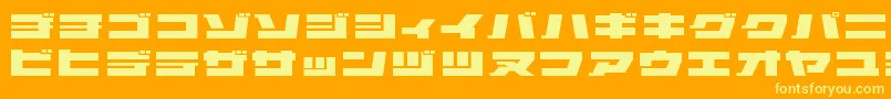 Elepkr Font – Yellow Fonts on Orange Background