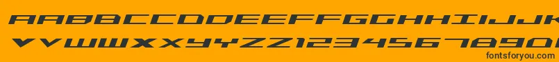 Triremeital Font – Black Fonts on Orange Background