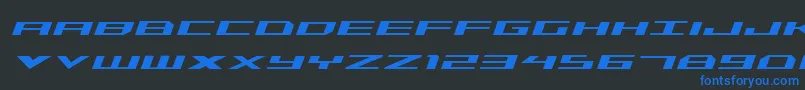 Triremeital Font – Blue Fonts on Black Background