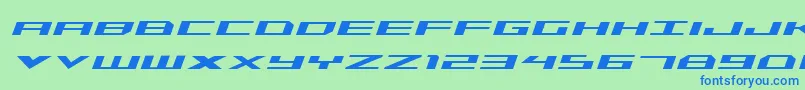 Triremeital Font – Blue Fonts on Green Background