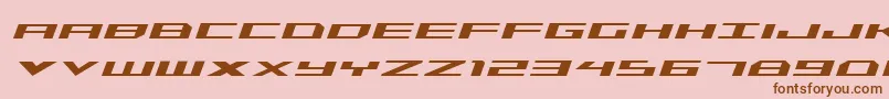 Triremeital Font – Brown Fonts on Pink Background
